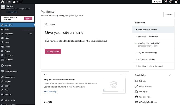 Sign in to your WordPress account